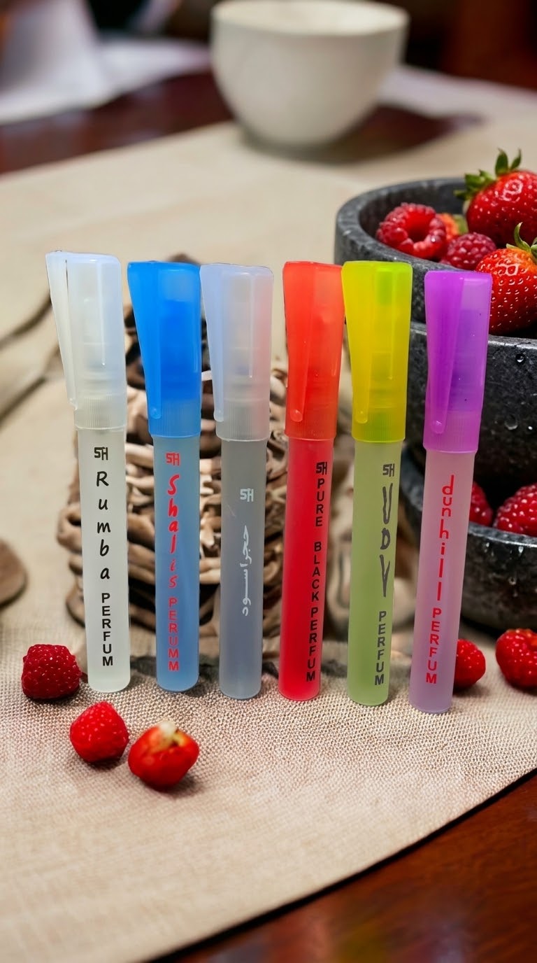 Unisex Long-Lasting Pocket Perfumes – Multi-Color Pack of 6 | Portable Fragrance Set